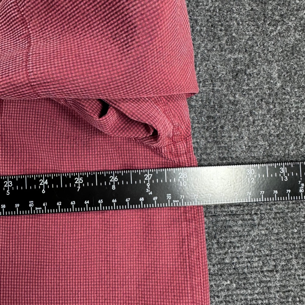 Orvis Button Down Shirt Mens XXL 2XL Red Micro Check Short Sleeve Casual Pocket - Picture 10 of 12